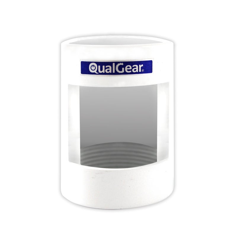 QualGear QG-PRO-PM-PCO-W Pro-AV 1.5" Npt Threaded Pipe Connector with Opening Projector Accessory - Image 1